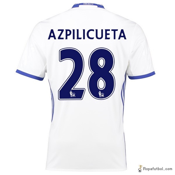 Camiseta Chelsea Replica Tercera Ropa Azpilicueta 2016/17 Blanco